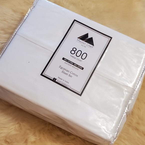 Mayfair Linen Egyptian Cotton Sheet Set - white - 800 thread count - Picture 2 of 13